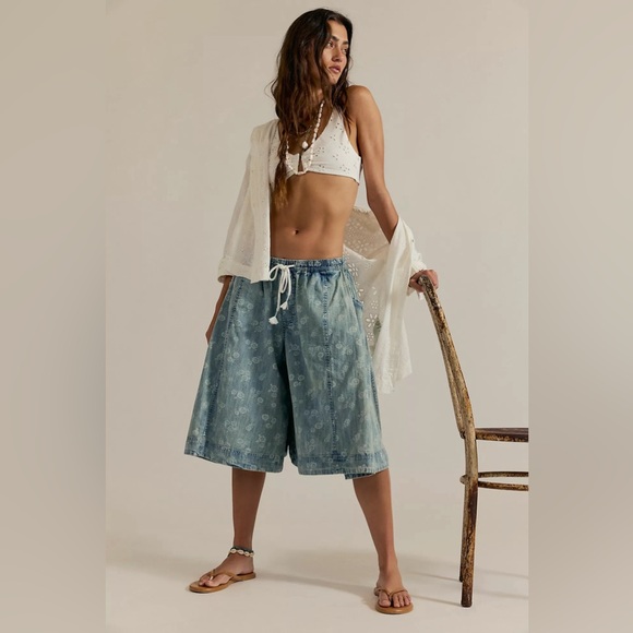We The Free Distant Lover Printed Culottes~Lazy 🌼 - Picture 4 of 4
